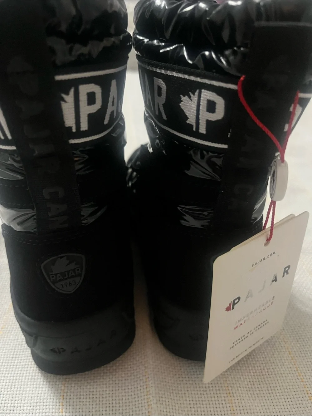 Pajar Women's Black Logo-Trim Winter Boots